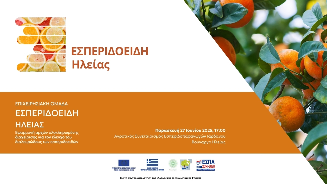 Ενημερωτική Εκδήλωση για την Ολοκληρωμένη Διαχείριση στα Εσπεριδοειδή της Ηλείας